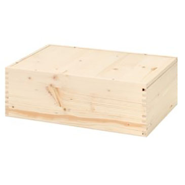 Cassetta di legno per due bottiglie