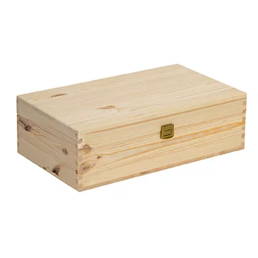 Cassetta di legno per due bottiglie