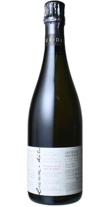 Jacques Selosse Champagne SOUS LE MONT Blanc de Noirs de Mareuil sur Ay Extra Brut Champagne Premier Cru